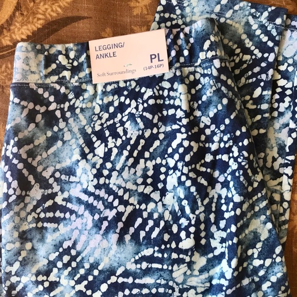 SOFT SURROUNDINGS PETITE HAVE TO HAVE LEGGINGS IN OCEANIC SIZE PL - Picture 3 of 7